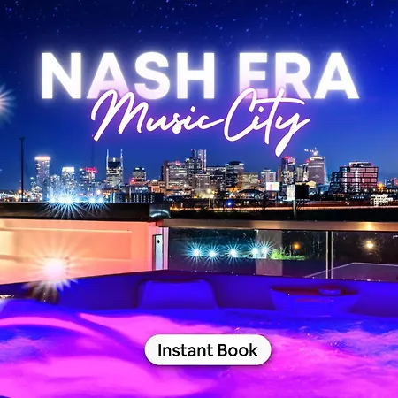 New Nash Eras - 15 Beds - Hot Tub On Rooftop Deck
